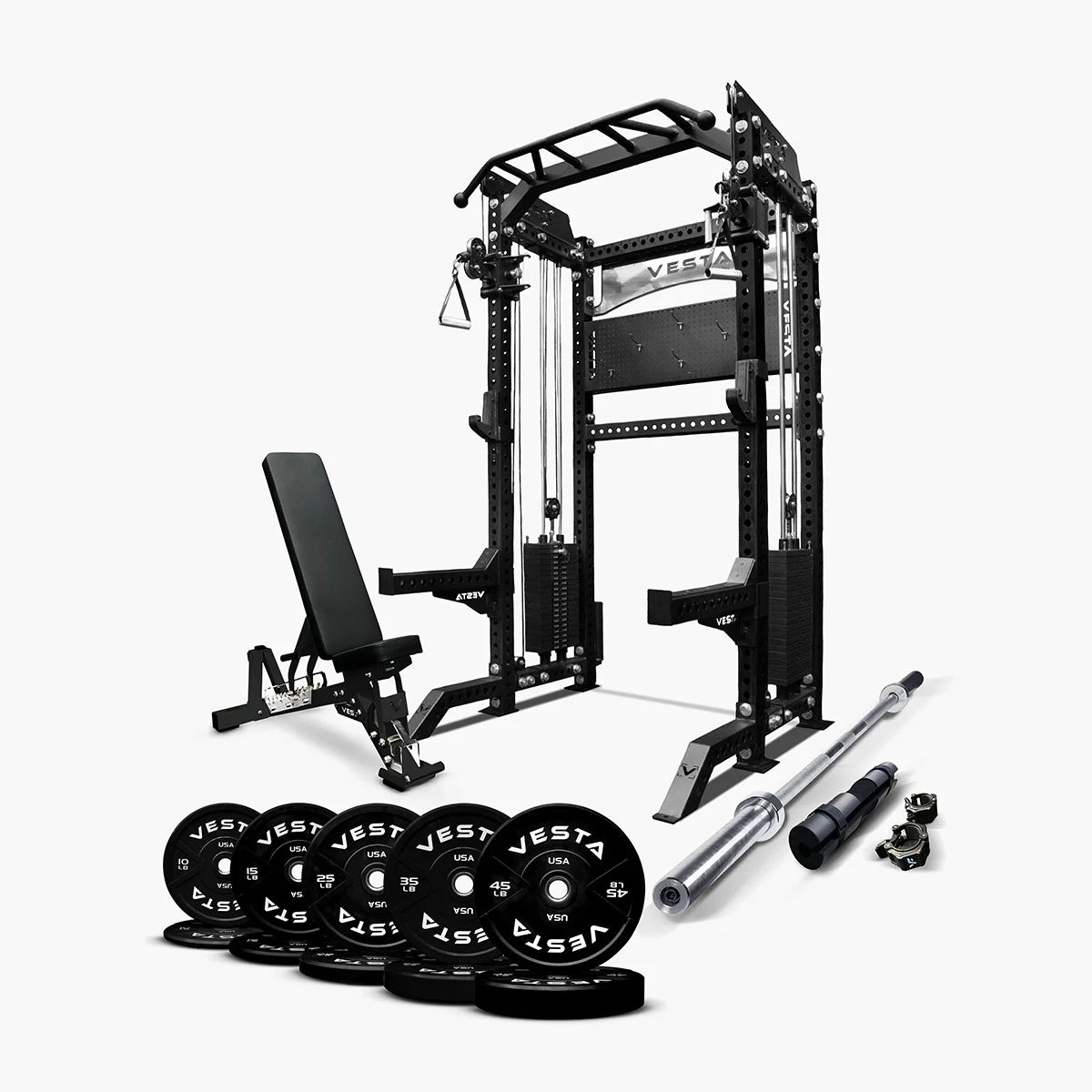 Ultimate Package I - PRO SERIES 2IN1 Ultimate Half Rack Functional Trainer Combo - Image 12