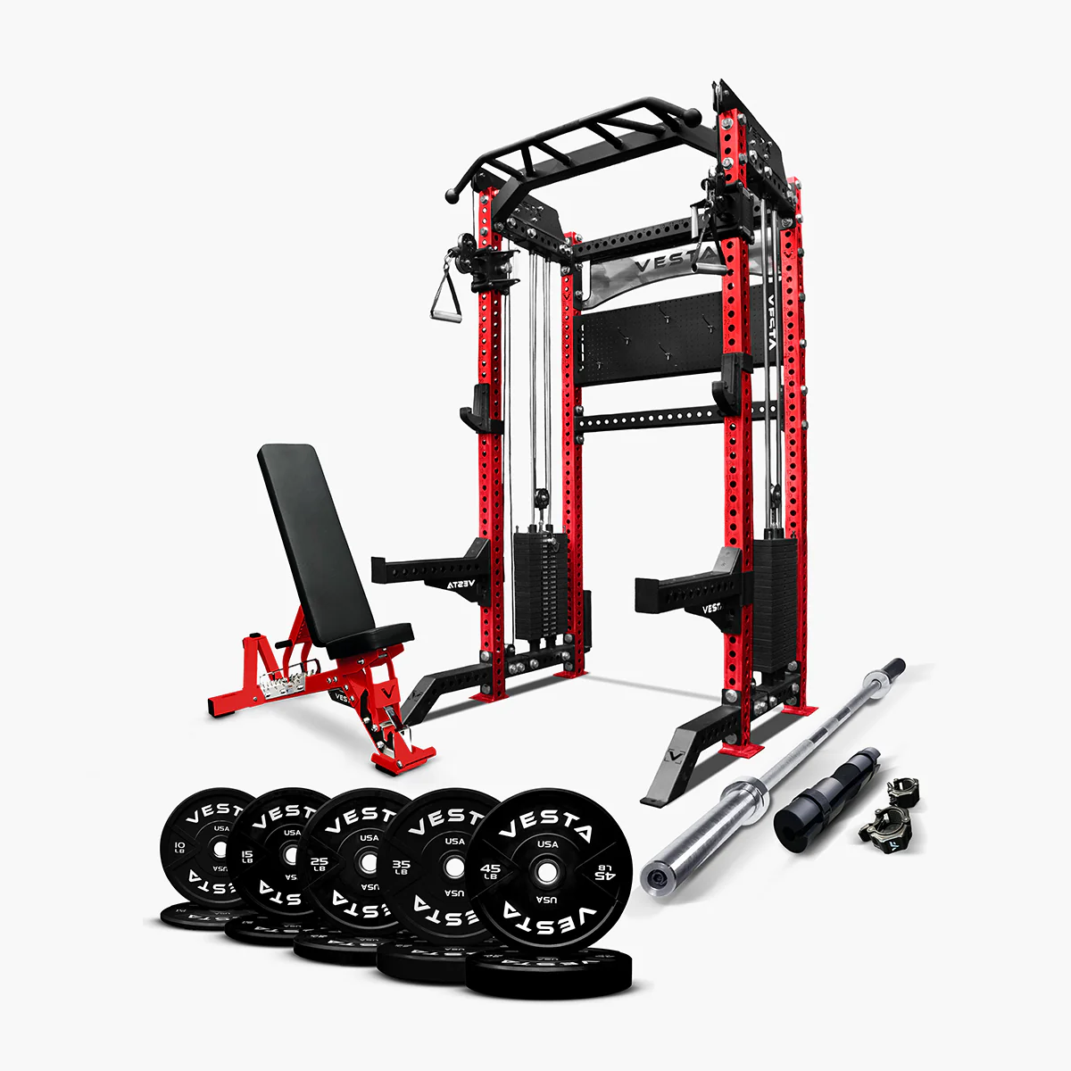 Ultimate Package I - PRO SERIES 2IN1 Ultimate Half Rack Functional Trainer Combo - Image 4