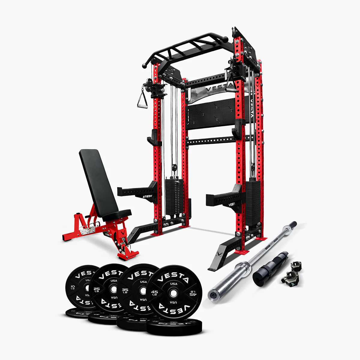 Ultimate Package I - PRO SERIES 2IN1 Ultimate Half Rack Functional Trainer Combo - Image 5