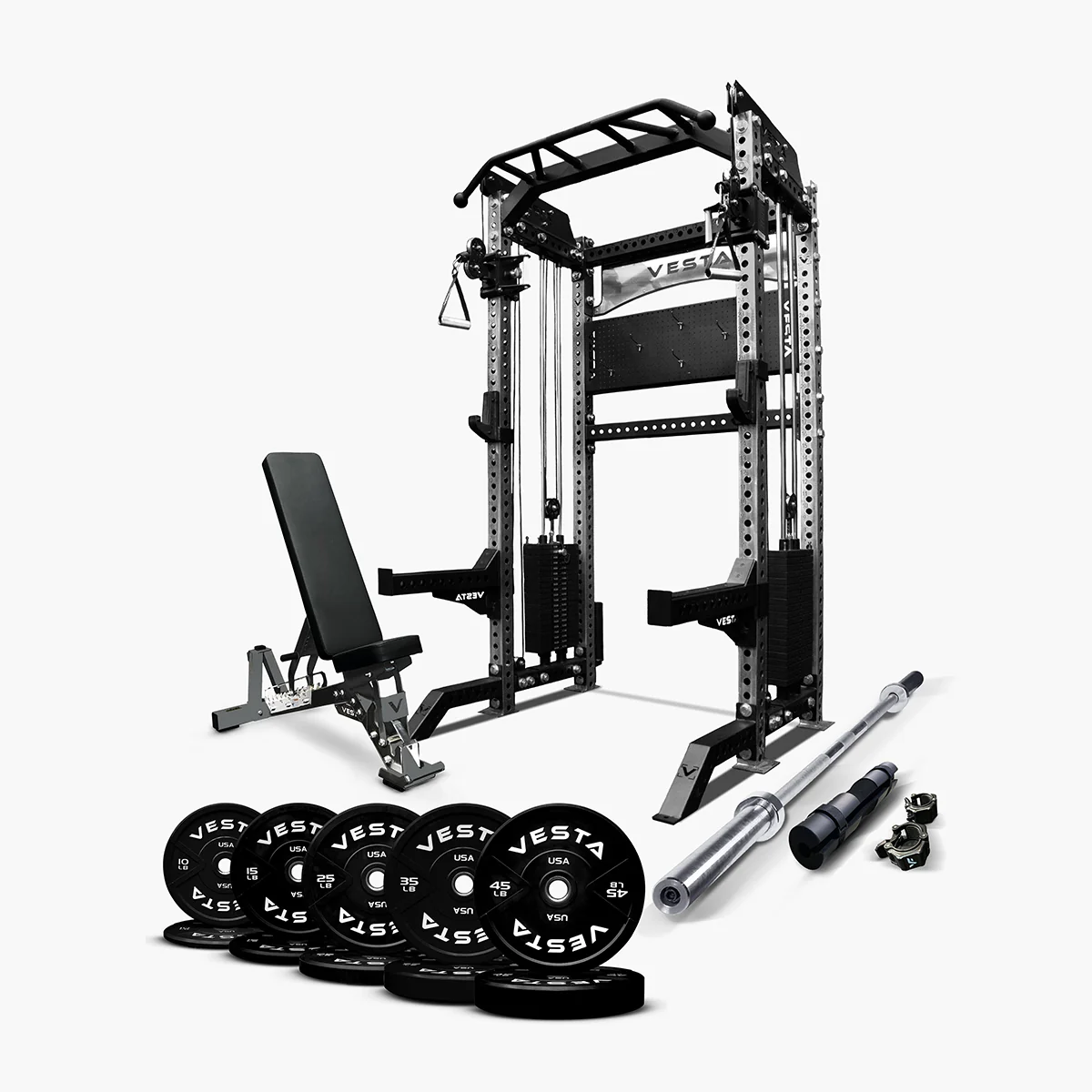 Ultimate Package I - PRO SERIES 2IN1 Ultimate Half Rack Functional Trainer Combo - Image 7