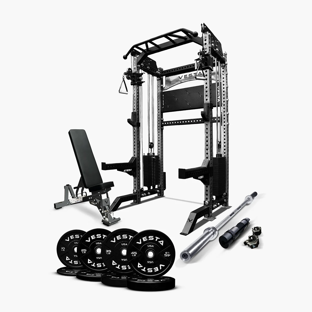 Ultimate Package I - PRO SERIES 2IN1 Ultimate Half Rack Functional Trainer Combo - Image 8