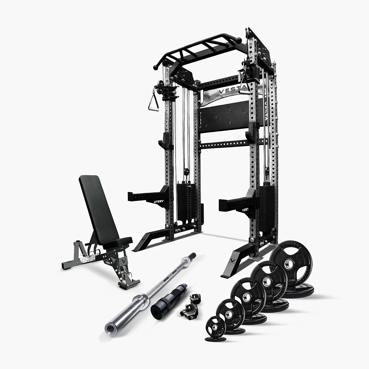 Ultimate Package I - PRO SERIES 2IN1 Ultimate Half Rack Functional Trainer Combo - Image 9
